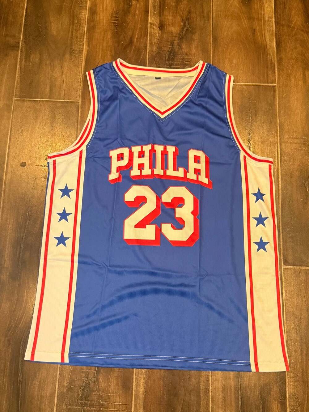 LeBron James Philadelphia 76ers Blue Basketball Jersey #23